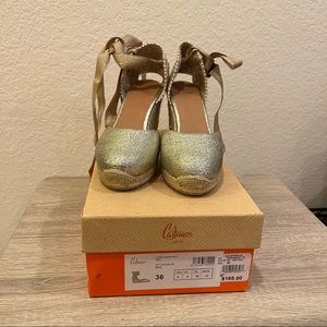 New Castaner Carina Ankle Tie Espadrille Wedge Sandals Size 6